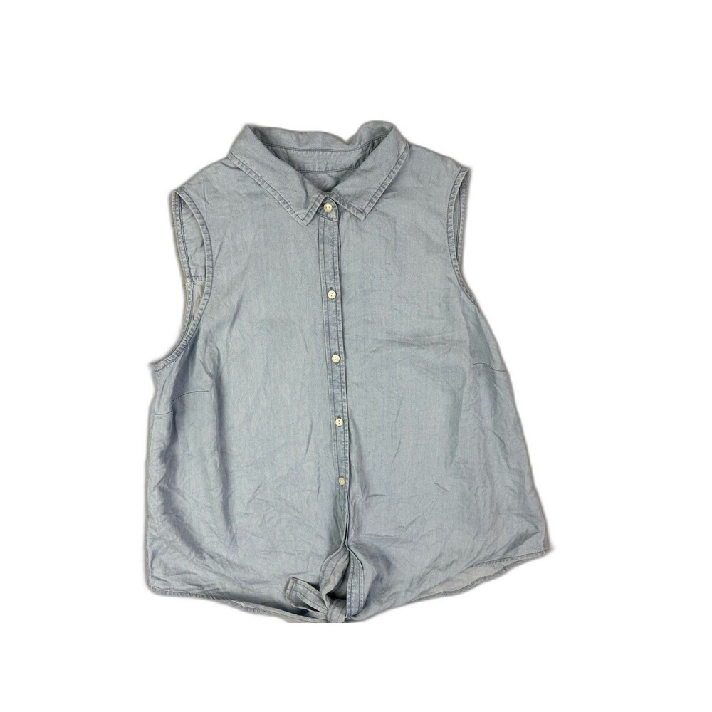 Charter Club Size 12 Womens Shirt Sleeveless Tie Front